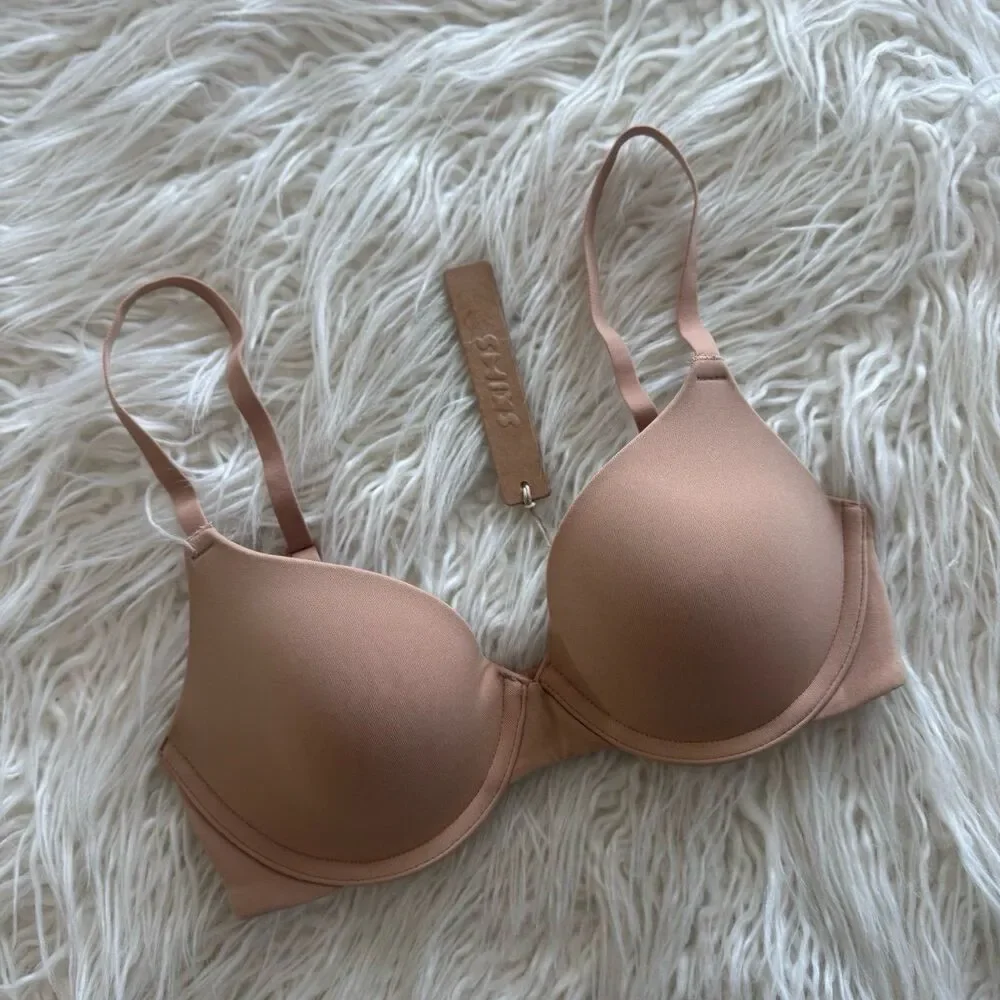 Skims Fits Everybody T-shirt Bra Ochre Size 30C - Picture 3 of 7
